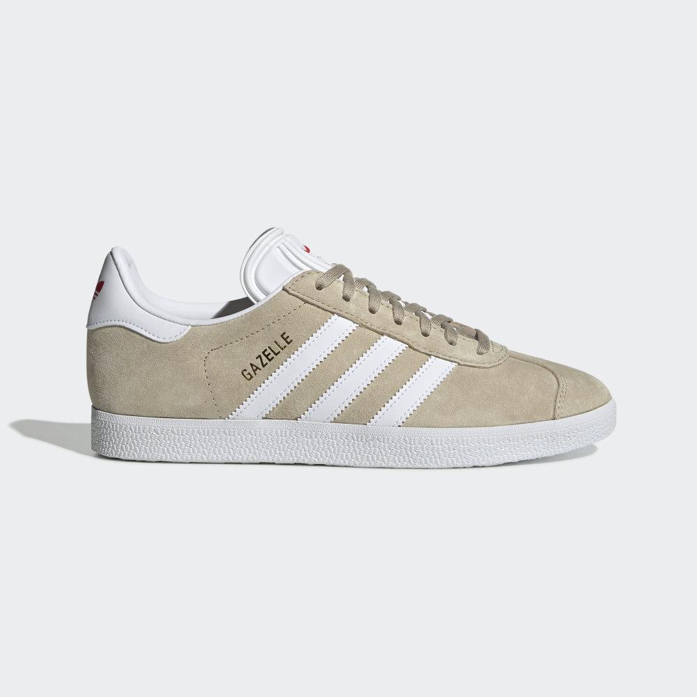 Adidas Women's Gazelle Originals Shoes White/Red Ireland EF6507